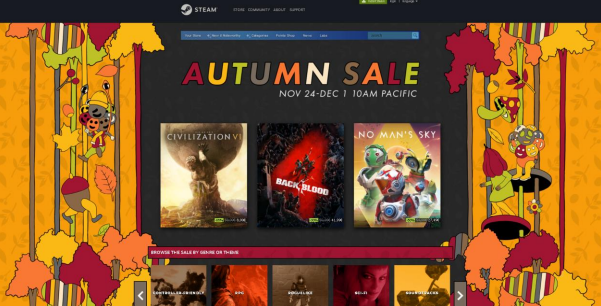 The Steam Autumn Sale kicks off next week on Tuesday