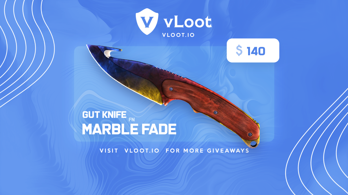 FREE Gut Knife Marble Fade FN