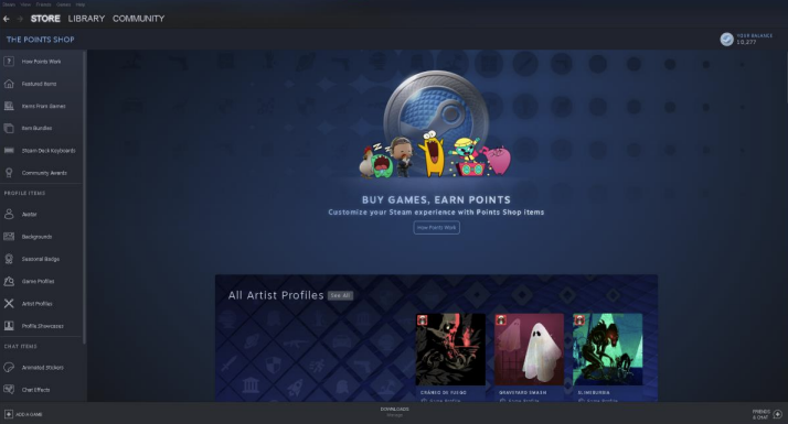 Steam Points Shop