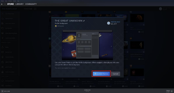 How to see Mini Profile Steam Background –