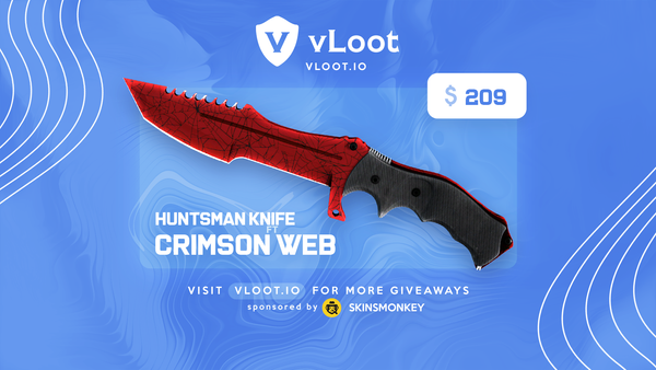 Free Huntsman Knife Crimson Web Giveaway CS2 2024